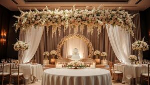 Illustrasi dekorasi pernikahan